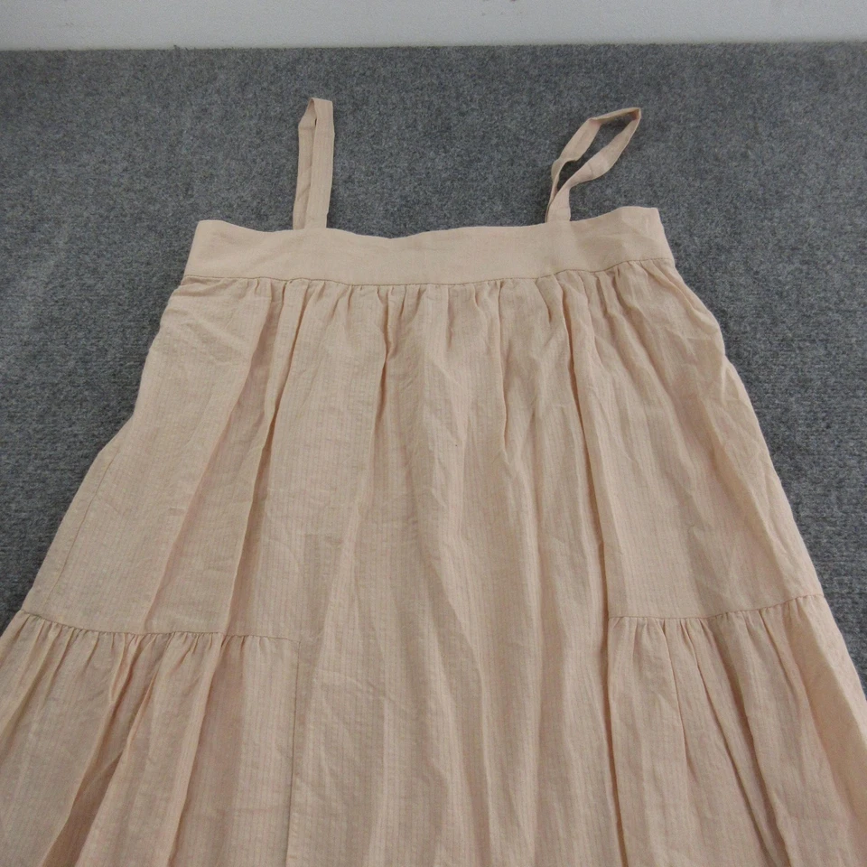Jenni Kayne Dress Womens XS Beige Tiered Maxi Sundress Spaghetti Strap Lined Foto 2 de 4