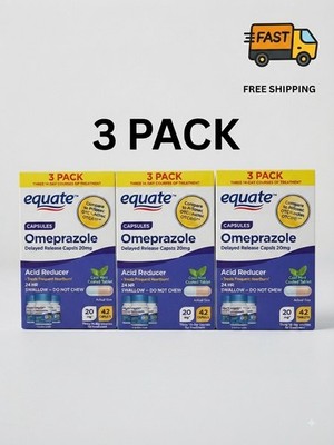 Equate Omeprazole Delayed Release Acid 20 Mg 42 Ct Pack Of 3 Free Shipping