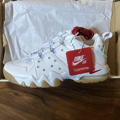 Nike SB Air Max 2 CB 94 Supreme Limited Edition White Gum Leather Skate Sneakers