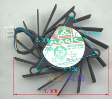 9800GT MBT7012XF-W20 Black (8.5CM) Graphics Card Fan Transparent Light (6.5CM #A