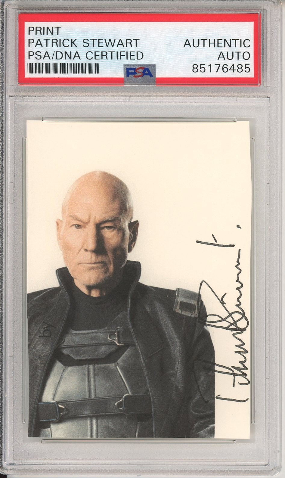 Patrick Stewart SIGNED X-Men Professor Xavier Print Photo PSA DNA COA Autograph