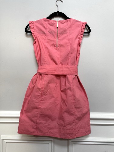 JCrew CrewCuts Girls Dress - Coral Size 12, 100% Cotton With Pockets on Side - Picture 3 of 4
