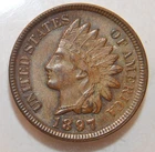 1897 Indian Head Cent lot 750