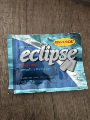Vintage 2001 Wrigley s ECLIPSE Gum Mini Pack SEALED candy container PEPPERMINT