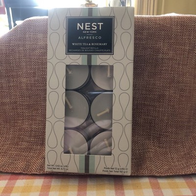 Nest New York Alfresco Tea light Refills (16) White Tea & Rosemary 
