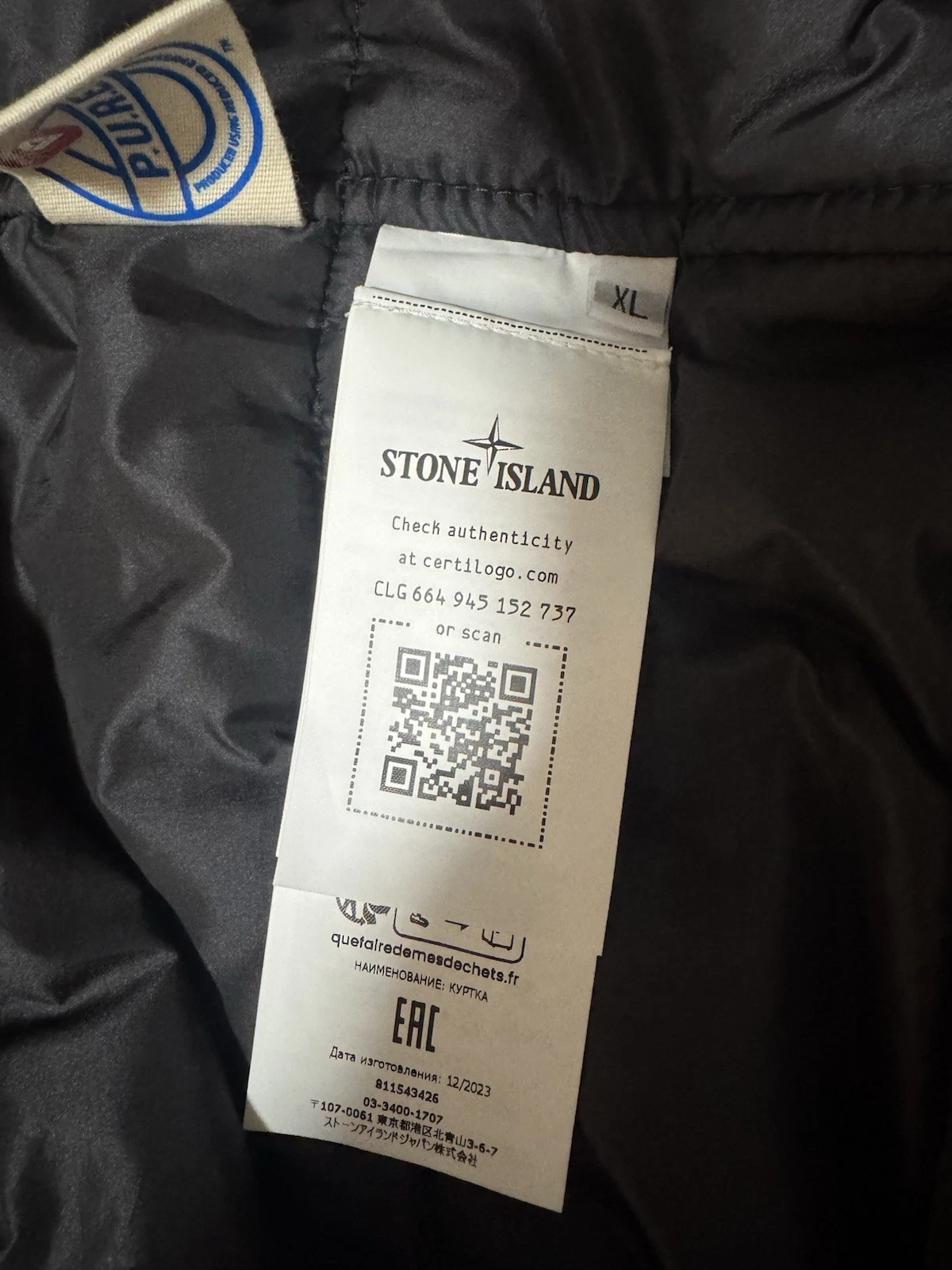 Stone Island Black 43426 Micro Twill Jacket Black Size XL Authentic LN $1065 - product detail image 12
