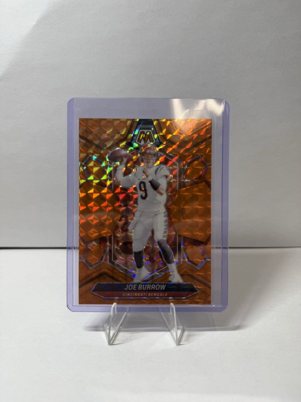 2024 Panini Mosaic #43 Joe Burrow Orange Mosaic /199 color match