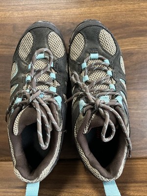 Merrell Yokota 2, Women Size US 8, Hiking, Shoes, Trail, Brown, Turquoise