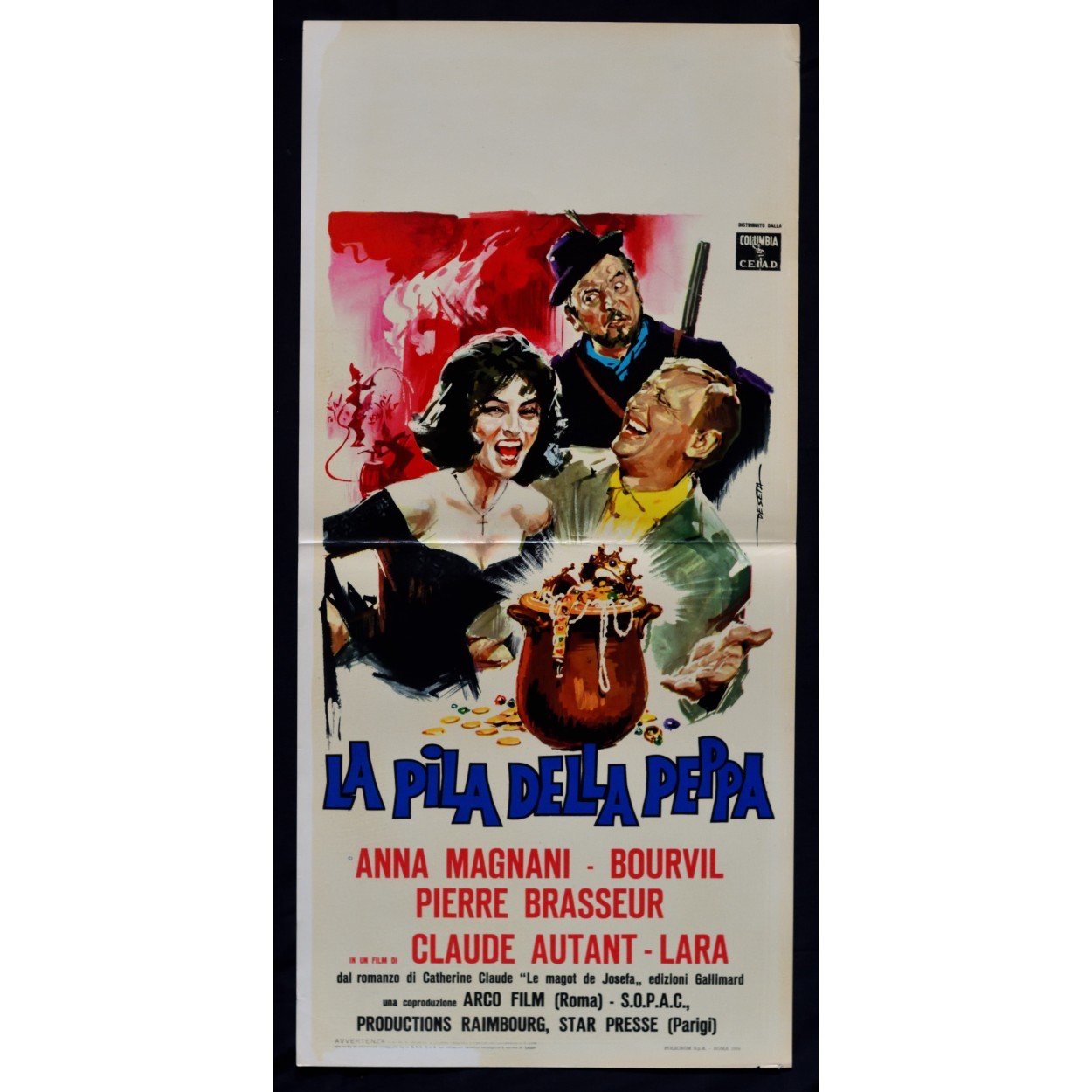 Locandina originale film La pila della Peppa (1963) - Regia di Claude Autant-Lara