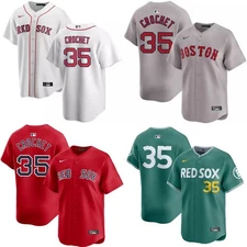 Garrett Crochet Gray/White/Red/Green Men's Stitched Jersey