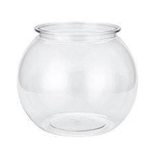 Round Clear Fish Bowl Aquarium Tank Plastic Safe for Living Room and Office