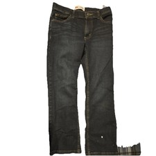 Wrangler Boys Stretch Denim Jeans Dark Blue 5-Pocket Logo Button Accents