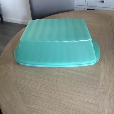 Tupperware Impressionen Brot/Behälter Serviertablett aquagrün 3389 3390