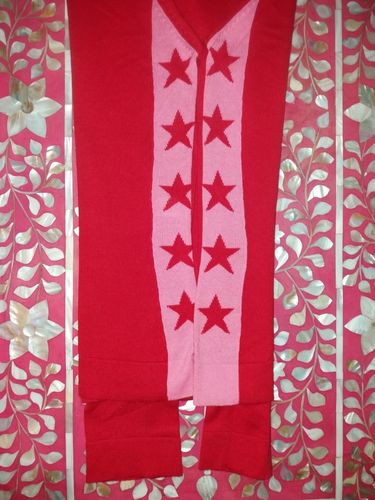 MARILYN MOORE RED & PINK STAR CARDIGAN SIZE S - Picture 3 of 9