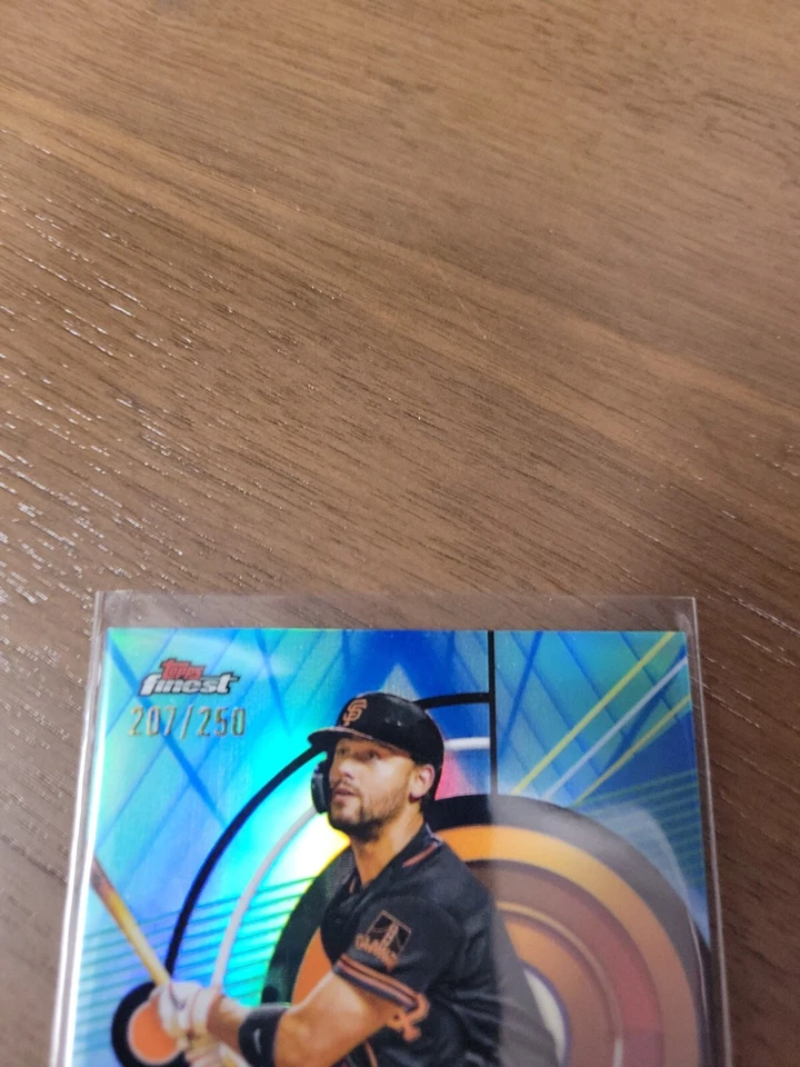 2023 Topps Finest BLUE AQUA VAPOR #45 Michael Conforto 207/250 - Giants 🟠⚫️ - Image 2 of 4