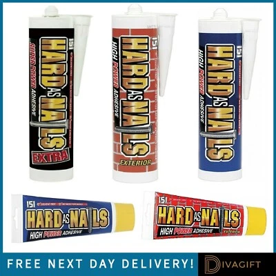 151 ADHESIVE GLUE HARD AS NAILS NO MORE NAILS INTERIOR EXTERIOR TUBE CARTRIDGE NEW