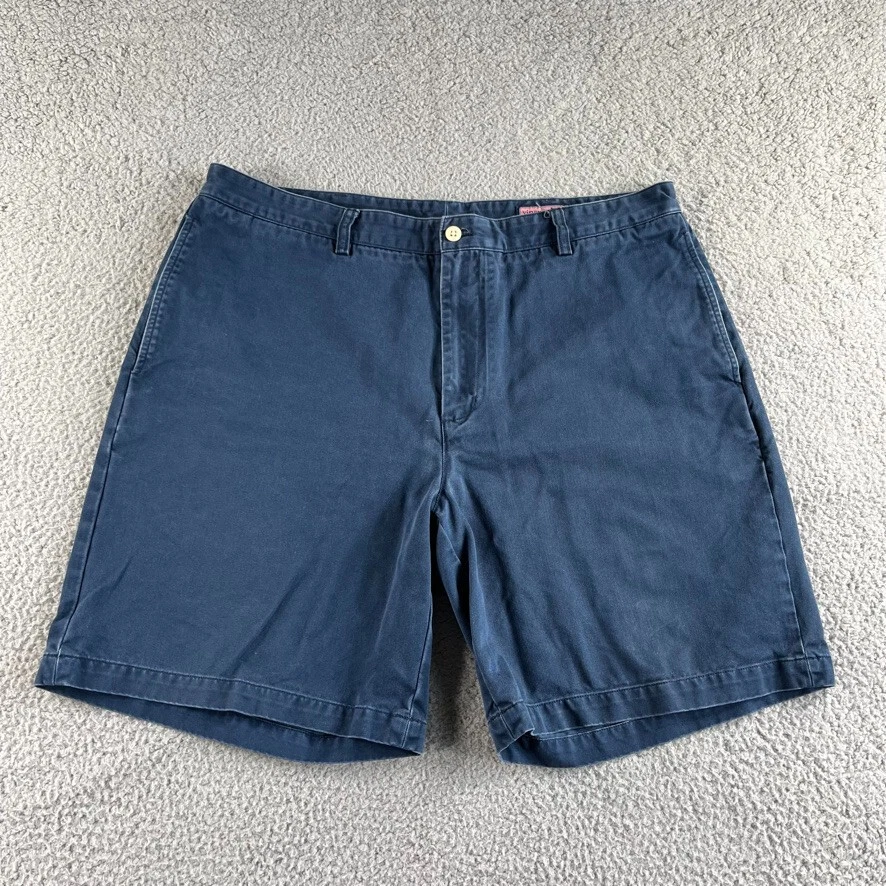 Vineyard Vines Shorts Mens 38 Blue Chino Club Short Shep & Ian Flat Front Golf