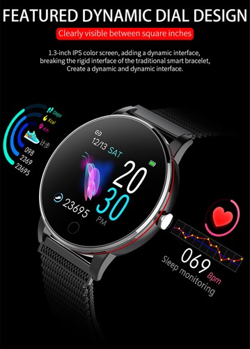 Mujeres Hombres Bluetooth Reloj inteligente Rastreador de sueño Moda Deportivo Pulsera - Imagen 2 de 17