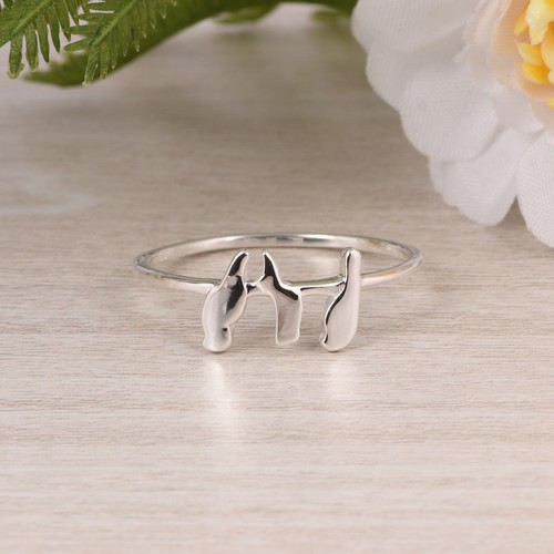 Triple The Love: 3 Love Birds Emotional Ring 925 Sterling Silver Love Collection - Picture 3 of 12