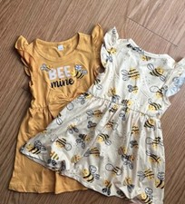 2 Super Cute  Bee  Toddler Dresses for 7