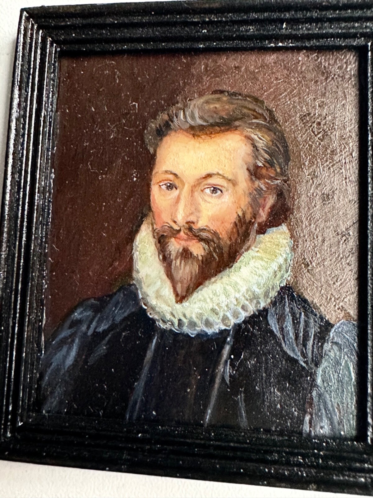 Dolls house miniature 112 ARTISAN Tudor original oil paintings by P