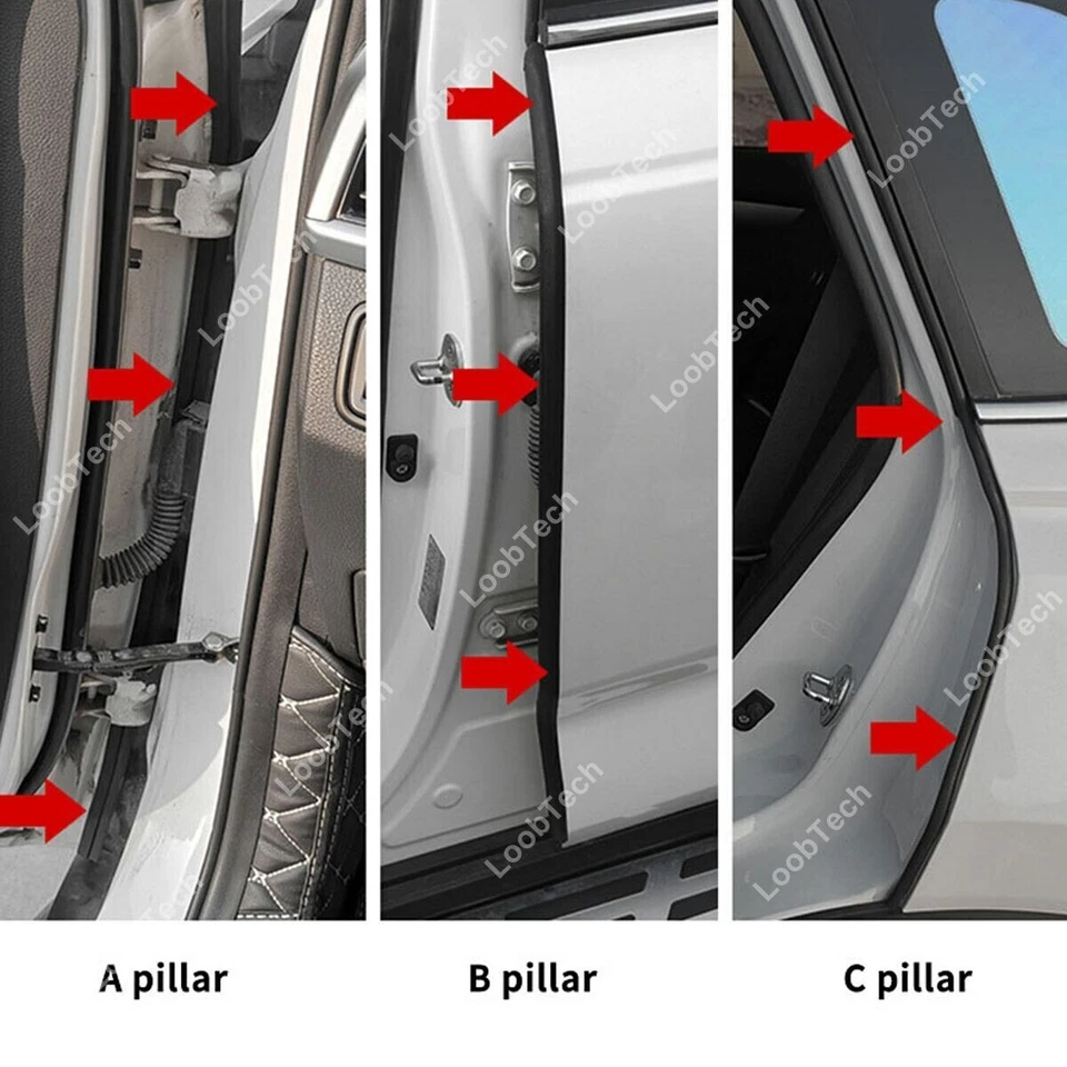 For VolksWagen Polo Door Rubber Seal Strip Kit Noise Insulation Sealing Trim - Imagem 3 de 4