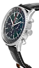 Breitling Navitimer B01 Chronograph 46mm Green Dial Leather Watch AB0137241L1P1 2