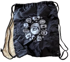 EA Games Bag  Electronic Arts Cinch Sack Lightweight Drawstring Backpack Black
