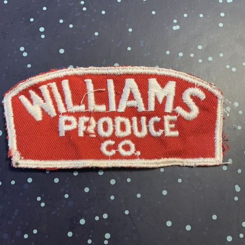 Vintage Williams Produce Patch Employee Uniform Hat 2A 4”X 1.75”
