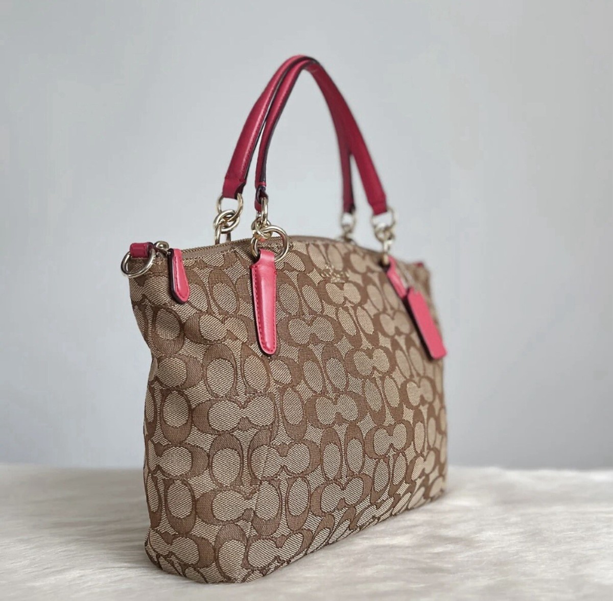 Coach F57830 Mini Kelsey Satchel in Outline Signature Crossbody 