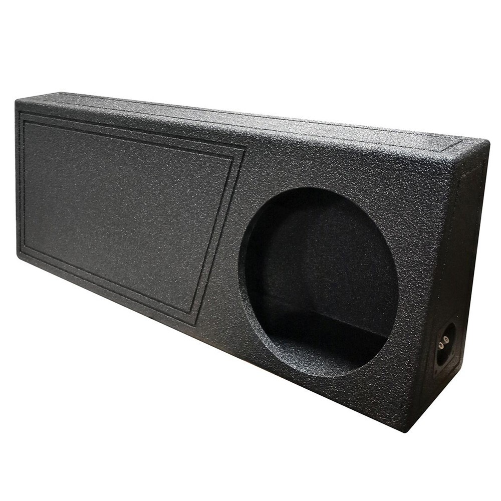 Qpower QBOMB Dual 12" Vented Subwoofer Box – Behind-Seat Truck Enclosure, 33Hz Tuning, Made With High-Quality MDF