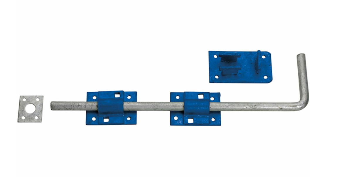 Perry Blue Heavy Duty 18"" 450mm Drop Down Bolt - Garage, Stable, Gate