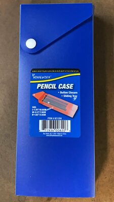 A+ Homework Plastic Pencil Case Package of 2, Color Will Vary, RED or BLUE