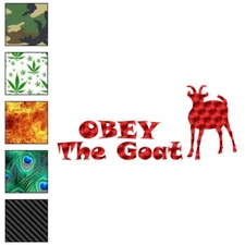 Obey The Goat, Vinyl Decal Sticker, 40 Patterns & 3 Sizes, #6423