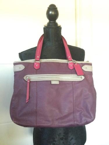 Coach Daisy Spectator Purple Leather Emma Tote