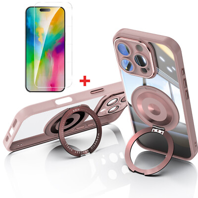 Ringständer Magnet für iPhone 16 Pro Max Kameraschutz +Schutzglas HandyCase