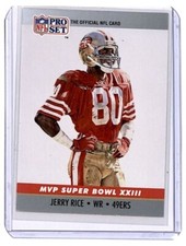 Jerry Rice 1990 Pro Set MVP Card 23