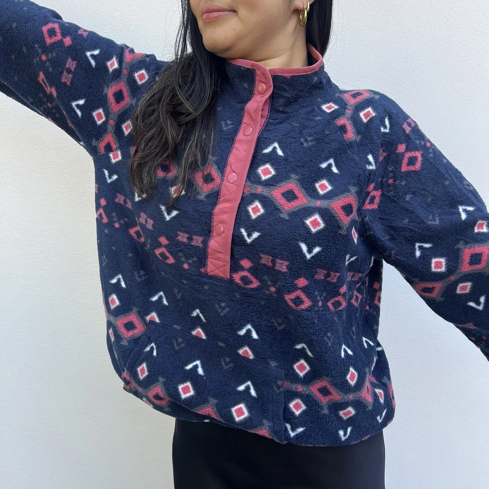 Suéter polar retro vintage para mujer, talla XXL suéter geométrico OEKO-TEX Foto 2 de 4