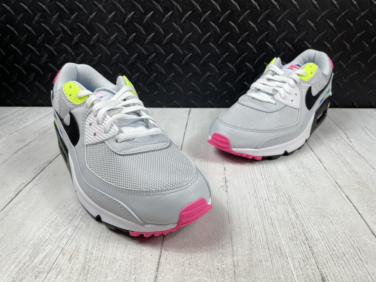 Nike Air Max 90 Platinum Grey Neon Pink Blast Volt Black DZ4398-001 Men\'s 11 NIKE Air Max 90 DZ4398 001 - Shiekh main image 2