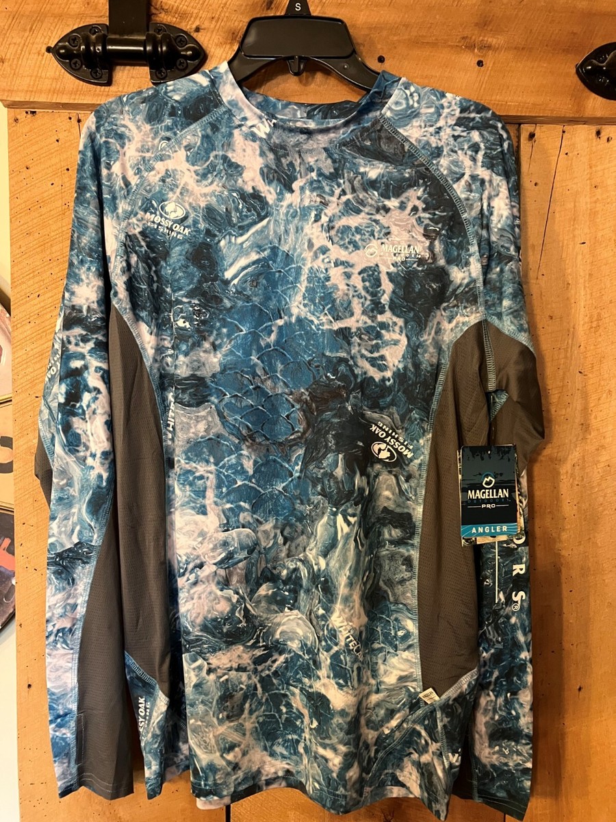 FISHING Mossy Oak Magellan Pro Fishing Shirt New w/Tags UPF 50 SM