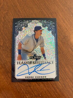 Keoni Cavaco 2019 Leaf Flash Brilliance Blue Auto FB-KC1 Dogs Twins /50 RC