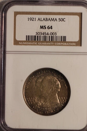 1921 ALABAMA COMMEMORATIVE HALF DOLLAR ~ NGC MS64