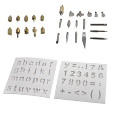 35pc Wood Burning Pen Set Kit Wood Burning Soldering Chiseled Tips and Tweezers