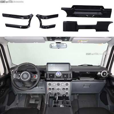 ABS Gloss Black Interior Dash Panel Trim Cover Set Fits Ineos Grenadier 2022-26