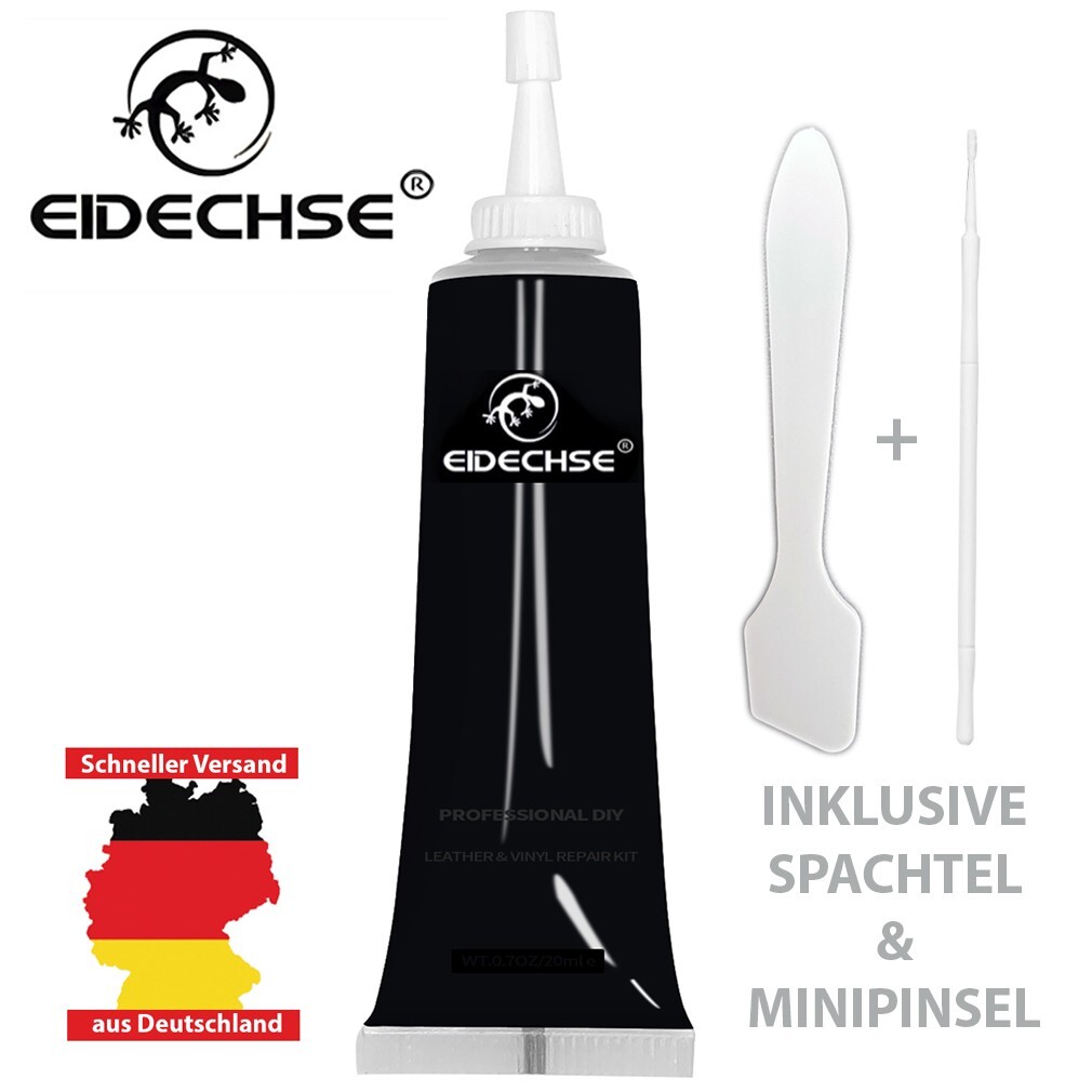 Flüssigleder SET SCHWARZ 20ml Leder Reparatur Gel Autositze Sofa Schuhe Jacken