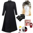 Lost Boys David Vampire Costume Cosplay Wig Fangs Coat Gloves Blood Kit 80'S