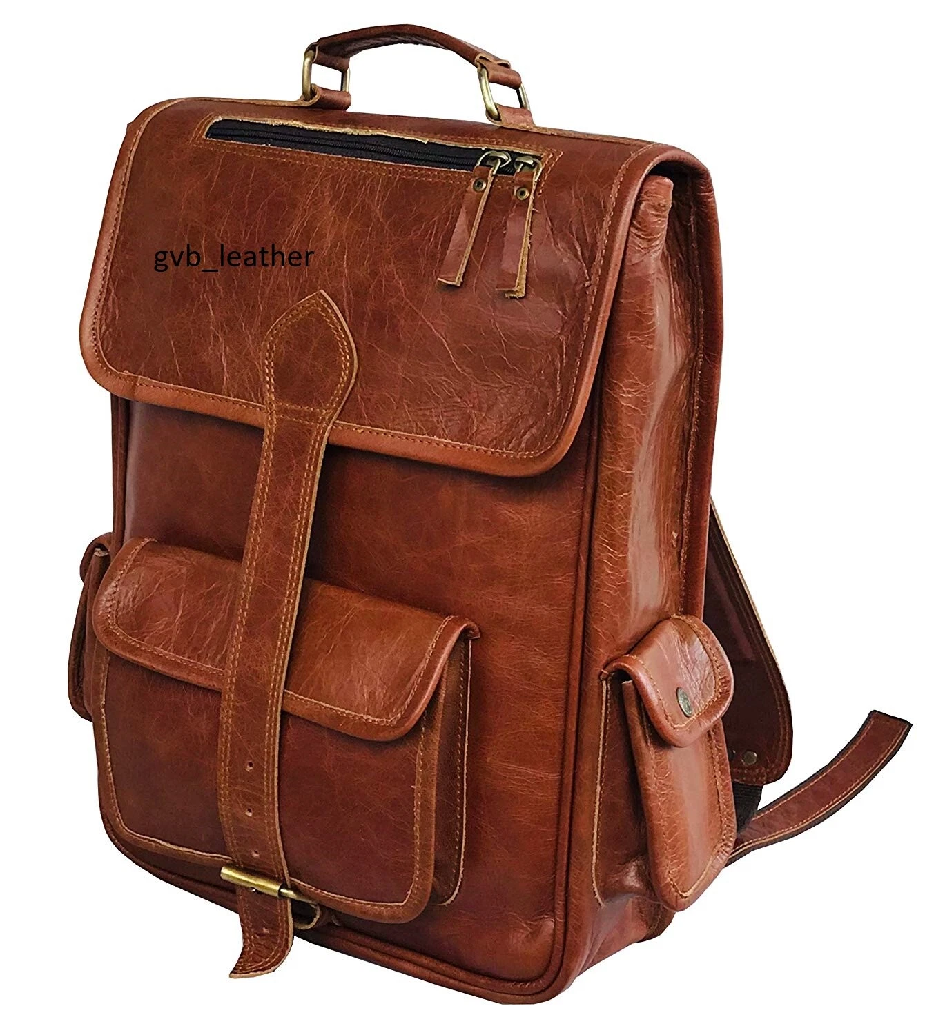 Unisex Bag Backpack Leather Travel Satchel Rucksack Shoulder Laptop Vintage