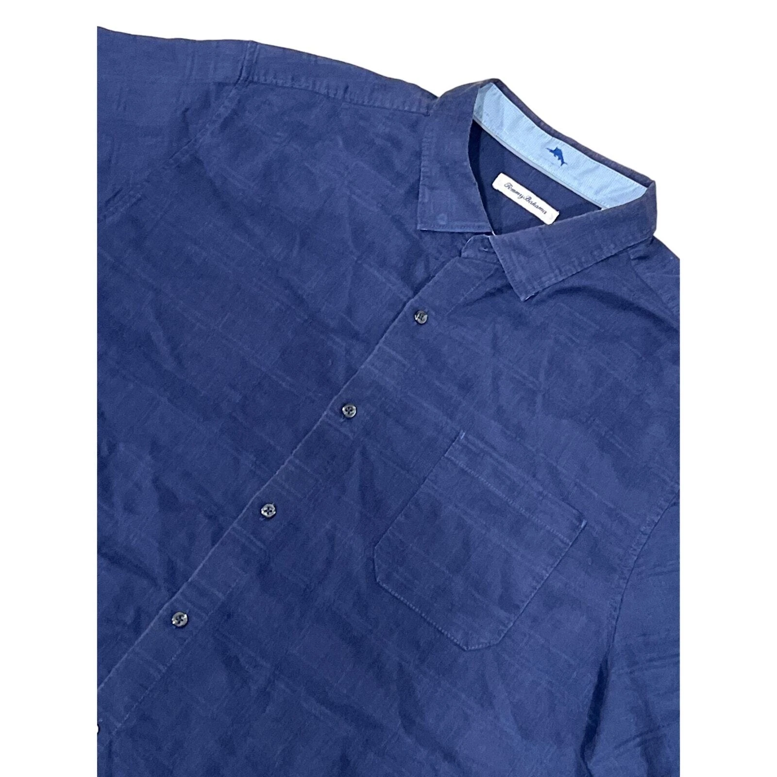 Tommy Bahama Blue Linen Blend buttondown, 3XL, 901-J