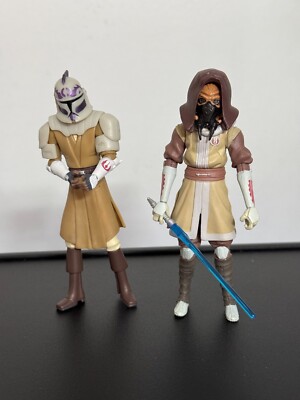 Star Wars Clone Wars Plo Koon Snow Outfit & Mace Windu