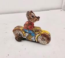Rare Vintage Linemar Marx Mickey Mouse Disney Tin Friction Motorcycle. L K  
